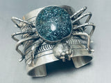 185 Gram Spider Native American Navajo Turquoise Sterling Silver Bracelet-Nativo Arts