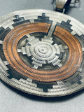 The Best Vintage Native American Navajo Hand Carved Micro Detail Sterling Silver Basket Necklace-Nativo Arts