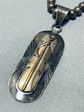 Important Smithsonian Artist Vintage Native American Navajo Sterling Silver Necklace-Nativo Arts