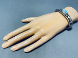 Native American Albert Jake Golden Hill Turquoise Sterling Silver Bracelet-Nativo Arts