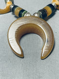 Native American Impressive Vintage Santo Domingo Shell Sterling Silver Necklace-Nativo Arts