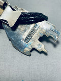 Fascinating Vintage Native American Zuni Turquoise Sterling Silver Signed Bolo-Nativo Arts