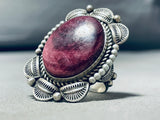 The Best Vintage Native American Navajo Purple Spiny Oyster Sterling Silver Ring-Nativo Arts