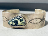 Mesmerizing Vintage Signed Native American Laguna Green Turquoise Sterling Silver Bracelet-Nativo Arts