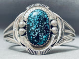 One Of The Best Vintage Native American Navajo Spiderweb Turquoise Sterling Silver Bracelet-Nativo Arts