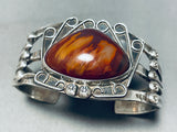 Fruit Jam Agate Vintage Native American Navajo Sterling Silver Bracelet-Nativo Arts