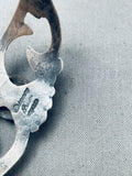 Detailed Hand Repoussed Vintage Native American Navajo Sterling Silver Bracelet-Nativo Arts