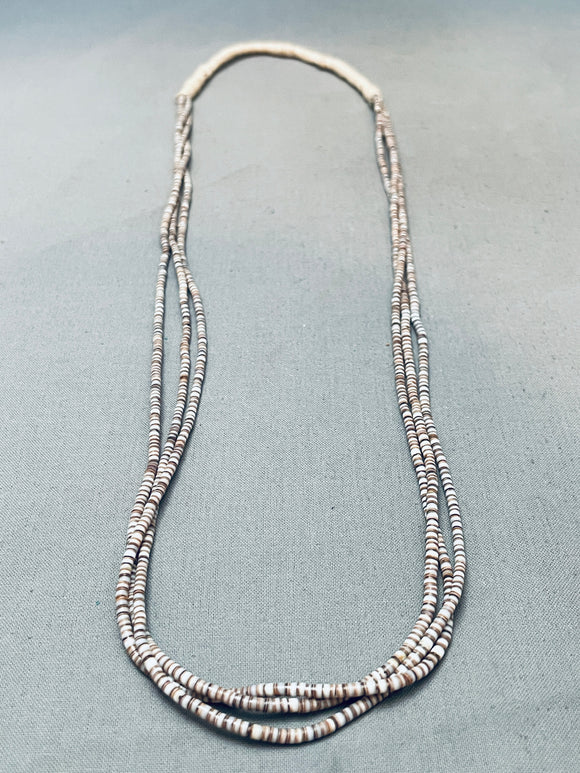 Intricate And Gorgeous Vintage Navajo Heishi Squawtie Necklace Old-Nativo Arts