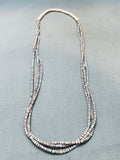 Intricate And Gorgeous Vintage Navajo Heishi Squawtie Necklace Old-Nativo Arts