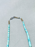 Very Early Graduating Turquoise Vintage Native American Navajo Sterling Silver Encklace-Nativo Arts