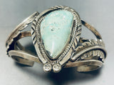 Mint Green Early Vintage Native American Navajo Turquoise Sterling Silver Bracelet-Nativo Arts