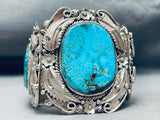 242 Grams Vintage Native American Navajo Turquoise Sterling Silver Bracelet-Nativo Arts