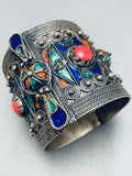 One Of The Most Detailed Ever Vintage Southwest Sterling Silver Inlay Bracelet-Nativo Arts