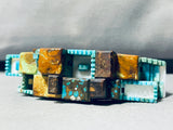 The Most Detailed Pueblo Turquoise Sterling Silver Braqcelet-Nativo Arts