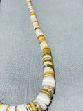 Native American Traditional Vintage Santo Domingo Shell Sterling Silver Necklace-Nativo Arts