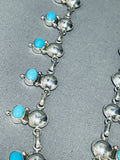 Native American Dropdead Gorgeous Navajo Turquoise Sterling Silver Necklace-Nativo Arts
