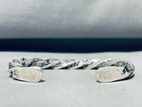 Thick And Heavy!! Hand Twisted Vintage Native American Navajo Sterling Silver Bracelet-Nativo Arts