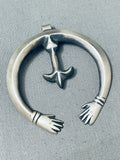 Open Arms Vintage Native American Navajo Wil Begay Sterling Silver Pendant-Nativo Arts