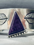 One Of The Most Unique Ever Vintage Native American Navajo Sugulite Sterling Silver Bracelet-Nativo Arts