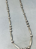 Cool Double Use Vintage Native American Navajo Sterling Silver Tubule Necklace-Nativo Arts