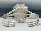 Intricate Vintage Native American Navajo Spiderweb Turquoise Sterling Silver Bracelet-Nativo Arts