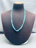 One Of The Finest Vintage Native American Navajo Turquoise Heishi Sterling Silver Necklace Old-Nativo Arts
