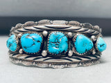 Bea Nez Vintage Native American Navajo Turquoise Sterling Silver Bracelet-Nativo Arts