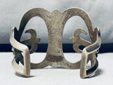 One Of The Most Beautiful Vintage Native American Navajo Sterling Silver Thorn Bracelet-Nativo Arts