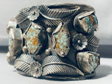 147 Grams Powerful Vintage Native American Navajo Turquoise Sterling Silver Bracelet-Nativo Arts