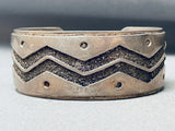 Important Ed Lovato Kewa Santo Domingo Vintage Sterling Silver Bracelet-Nativo Arts