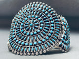 One Of The Best Vintage Native American Zuni Turquoise Sterling Silver Cluster Bracelet-Nativo Arts