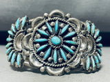 Begay Signed Vintage Native American Navajo Neelde Turquoise Sterling Silver Bracelet Old-Nativo Arts