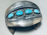 Joe Keyonie!! Vintage Native American Navajo Turquoise Sterling Silver Bracelet-Nativo Arts