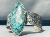 Towering Spiderweb Native American Navajo Turquoise Sterling Silver Bracelet Cuff-Nativo Arts
