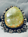 1950s Abreza Signed Vintage Native American Navajo Royston Turquoise Sterling Silver Bracelet-Nativo Arts