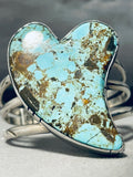 Most Unique Heart Turquoise Native American Navajo Sterling Silver Bracelet-Nativo Arts