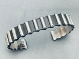 Del Chatter Vintage Native American Navajo Hand Tooled Sterling Silver Bracelet-Nativo Arts