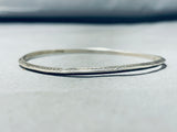 Wonderful Vintage Native American Navajo Sterling Silver Bangle Bracelet-Nativo Arts