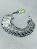 Astonishing Native American Navajo Royston Turquoise Sterling Silver Bracelet Mercury Dimes-Nativo Arts