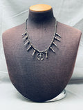 Open Arms Vintage Native American Navajo Sterling Silver Squash Blossom Necklace Old-Nativo Arts