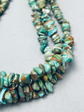 Superior Vintage Native American Navajo Green Turquoise Hiehsi Sterling Silver Necklace-Nativo Arts