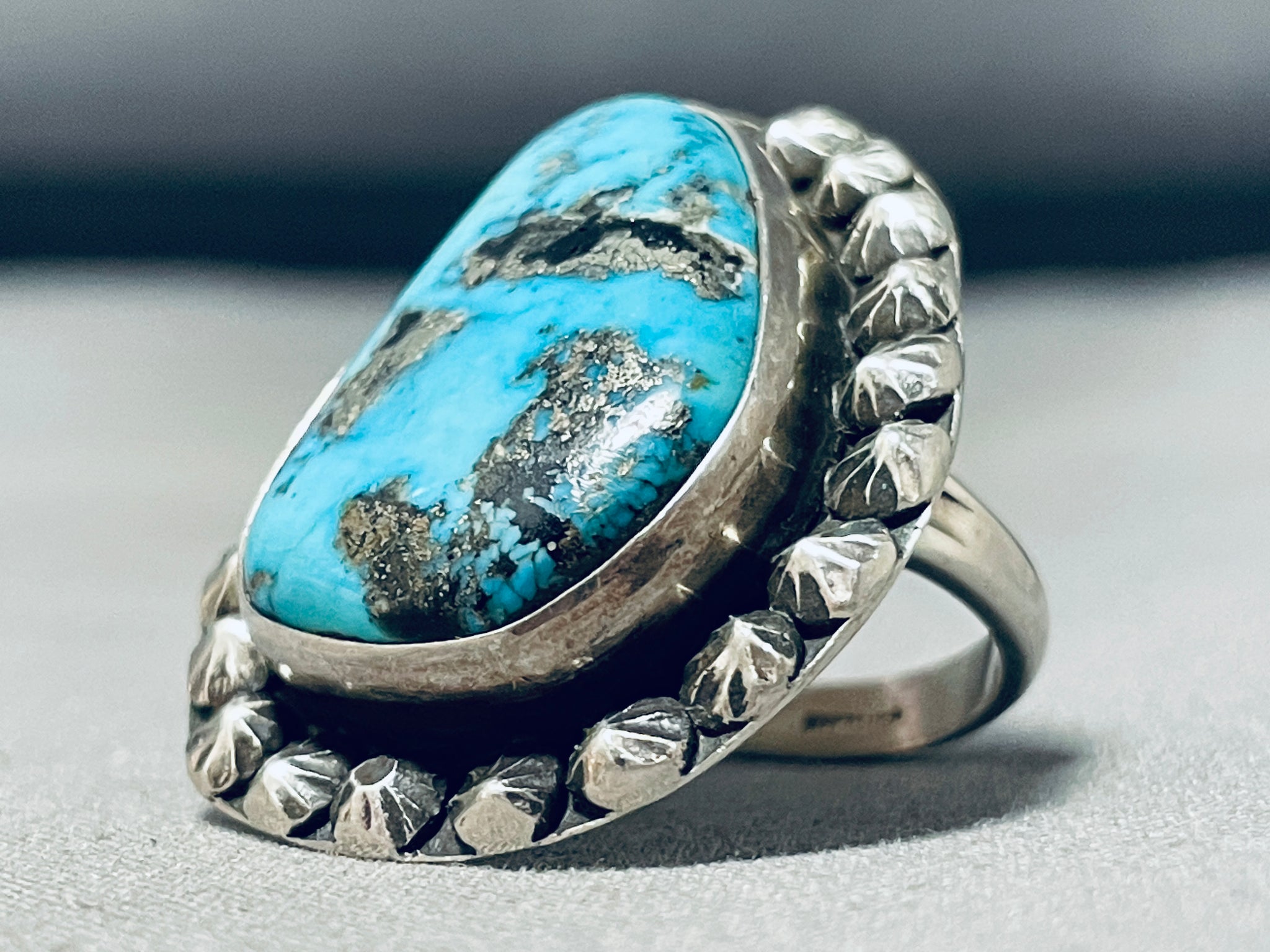 Exceptional Vintage Native American Navajo Blue Diamond Turquoise Ster ...