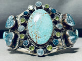 The Best Vintage Native American Navajo Topaz Turquoise Sterling Silver Bracelet-Nativo Arts