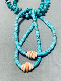 Brilliant Native American Navajo Blue Gem Turquoise Jacla Shell Heishi Necklace-Nativo Arts