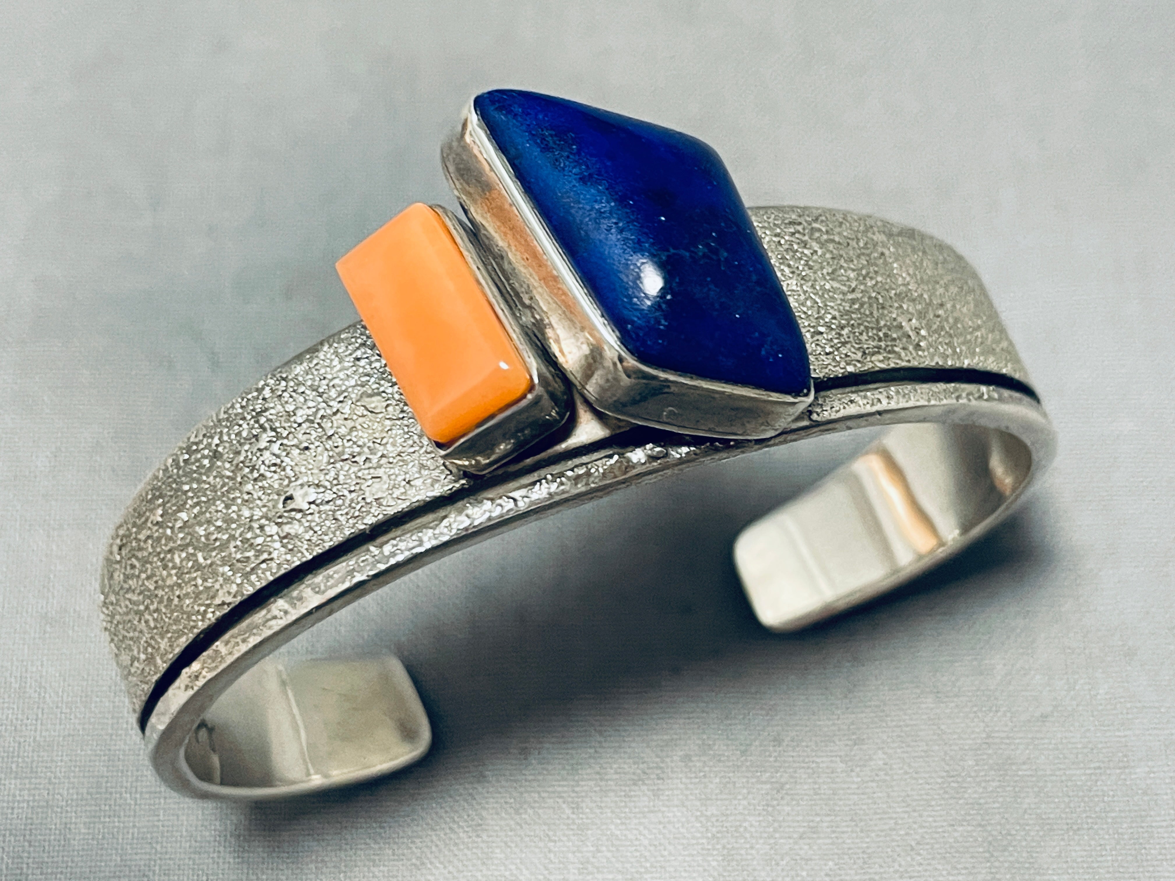 Larry Begay Vintage Native American Navajo Lapis Sterling Silver