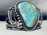 Important Native American Navajo Guild Early Vintage Native American Navajo Sterling Silver Turquoise Bracelet-Nativo Arts