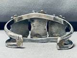 Early Royston Turquoise! Vintage Native American Navajo Sterling Silver Bracelet Old-Nativo Arts