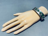 Rare Internal Bear Vintage Native American Navajo Nephrite Jade Sterling Silve Rbracelet-Nativo Arts