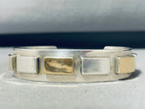 One Of The Best Vintage Two Toned Sterling Silver Gold Bracelet-Nativo Arts