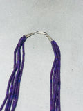 Gasp! Native American Navajo Suilite Sterling Silver Heishi Necklace-Nativo Arts